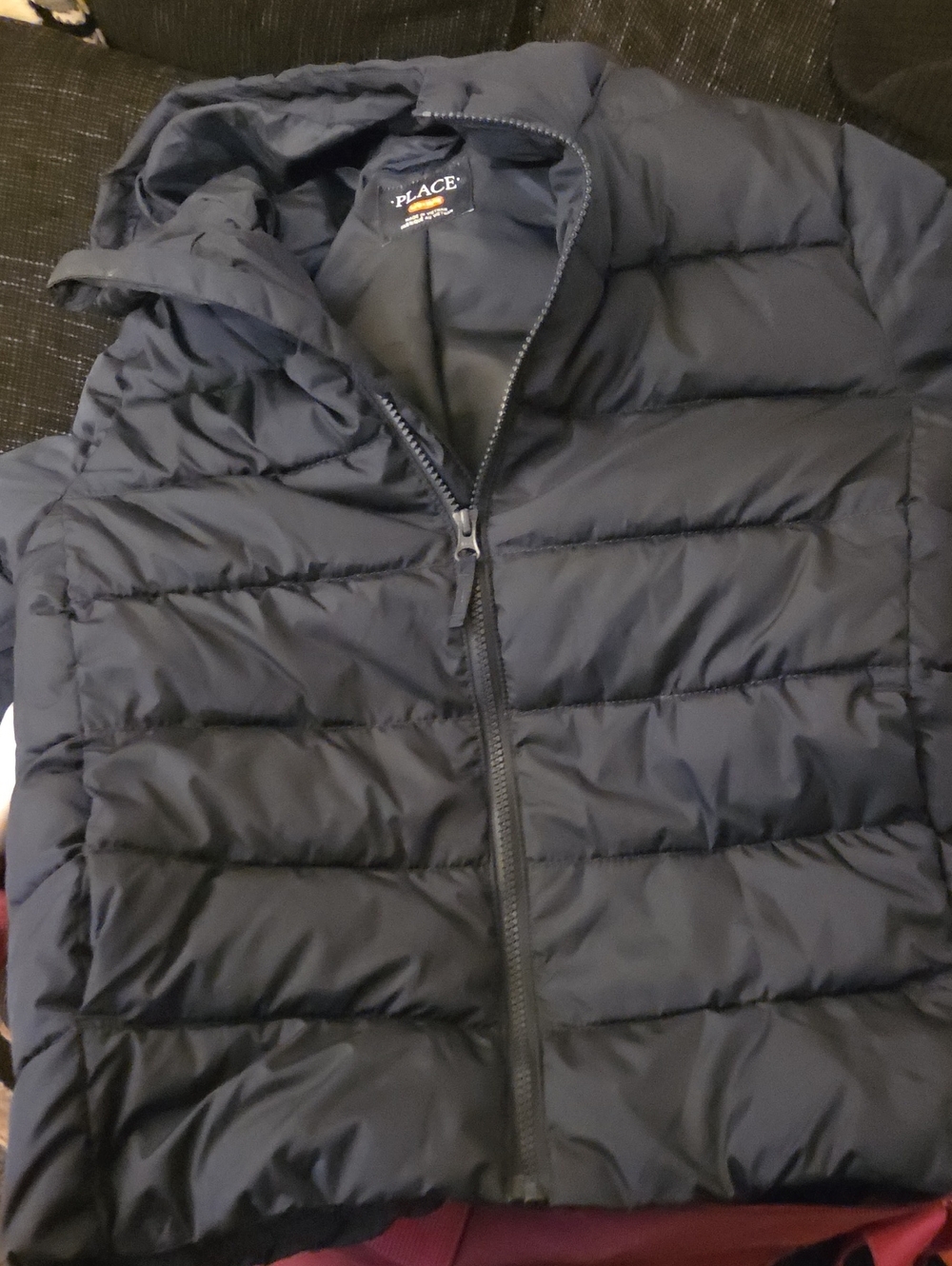 The Children's Place Navy Quilted Puffer Jacket with Hood